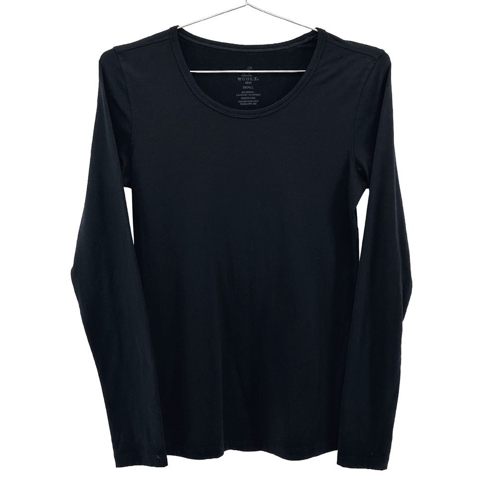 WOOLX Remi Merino L/S Base Layer Tee • Small • black • Gorpcore minimalist